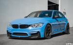 BMW M3 Sedan Yas Marina Blue by EAS on Volk Racing Wheels 2017 года